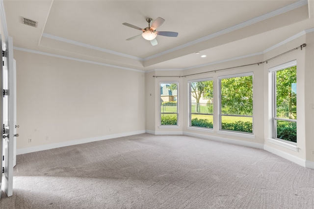 spare room with carpet and a healthy amount of sunlight