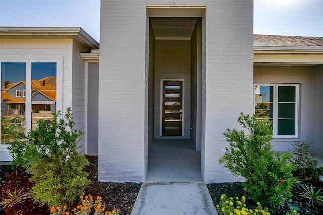 view of doorway to property