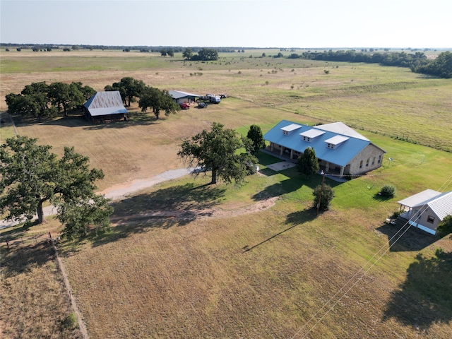 bird's eye view with a rural view