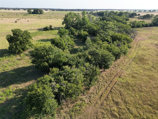 drone / aerial view with a rural view