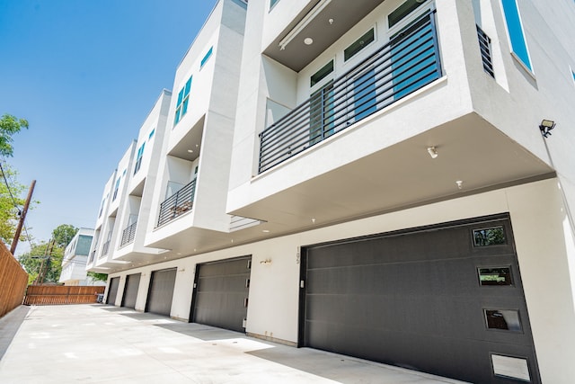 view of property with a garage