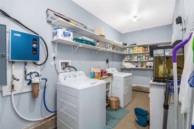 laundry room with separate washer and dryer