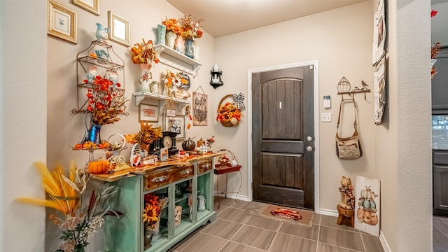 view of tiled entryway