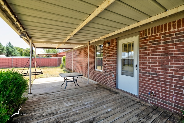 view of wooden deck