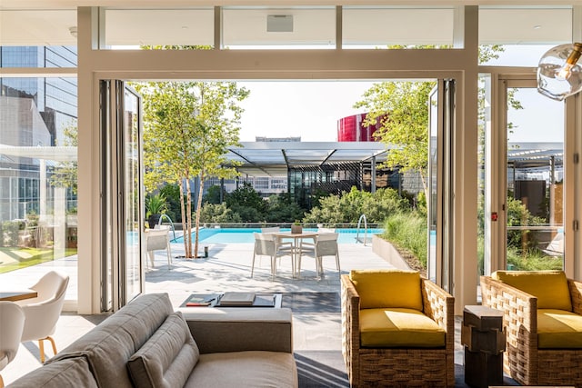 view of sunroom / solarium