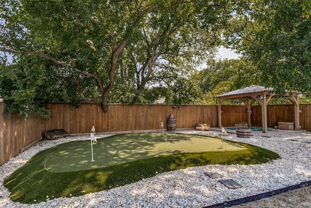 view of yard featuring a gazebo