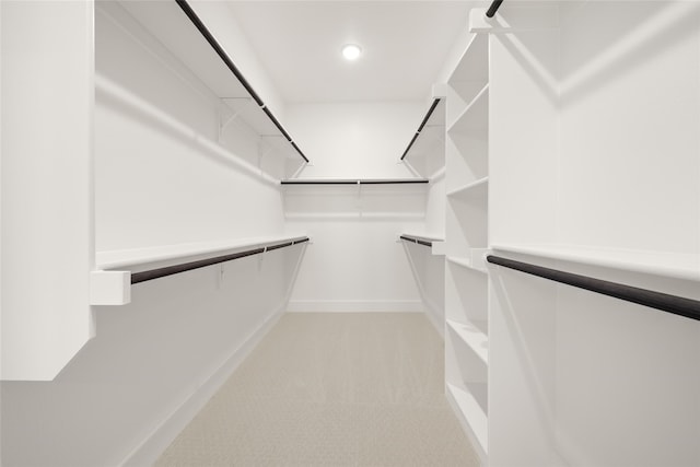 spacious closet with carpet floors