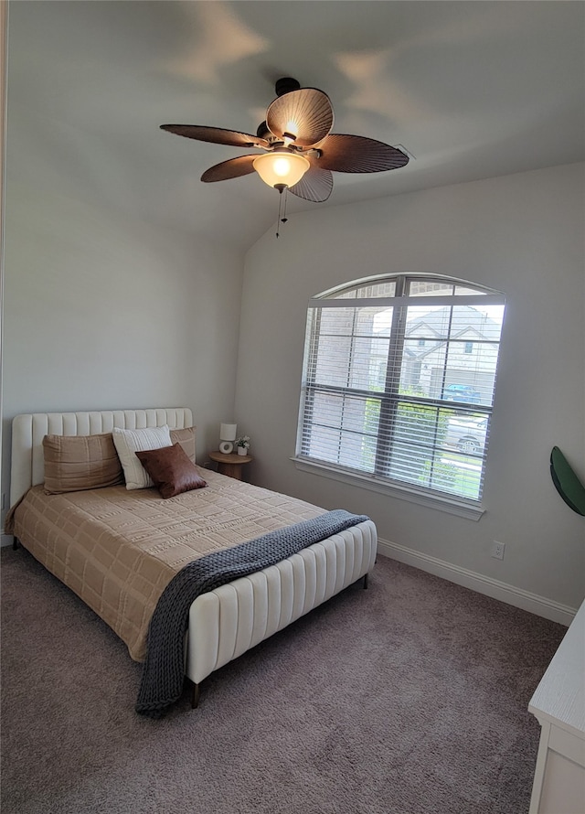 bedroom with carpet and ceiling fan