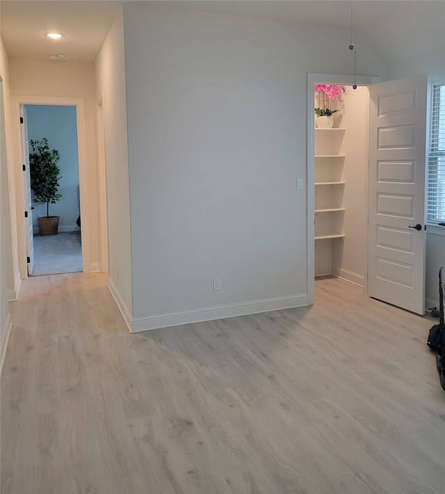 interior space featuring light wood-type flooring