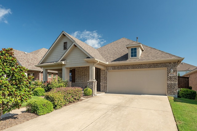 craftsman-style home with a garage