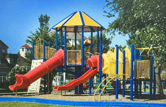 view of jungle gym