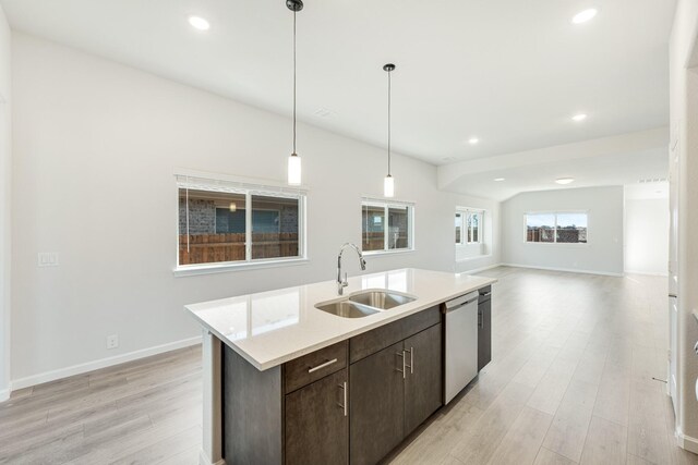 unfurnished living room with light hardwood / wood-style floors