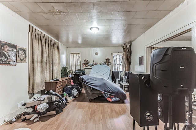 miscellaneous room with hardwood / wood-style floors