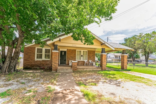 view of front of home with a porch