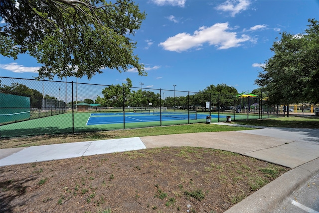 view of tennis court