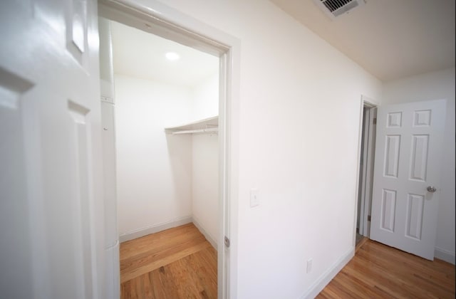 interior space featuring light hardwood / wood-style flooring