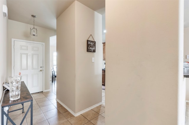 view of tiled entrance foyer