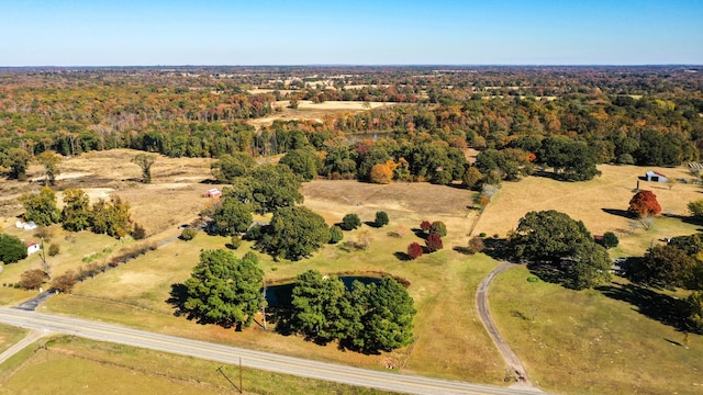 bird's eye view featuring a rural view