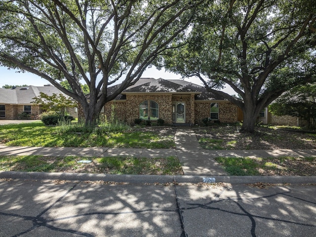 view of single story home