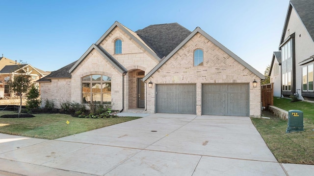 view of front of home featuring a front yard