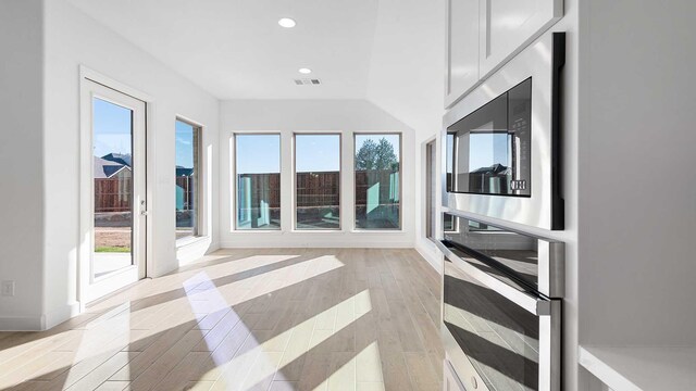 living room featuring light hardwood / wood-style floors