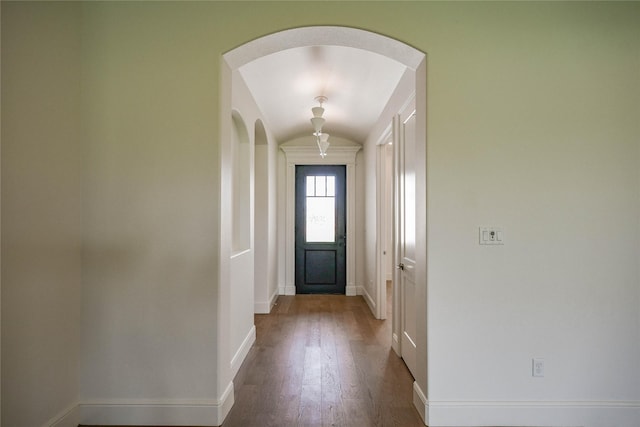 entrance foyer featuring hardwood / wood-style floors