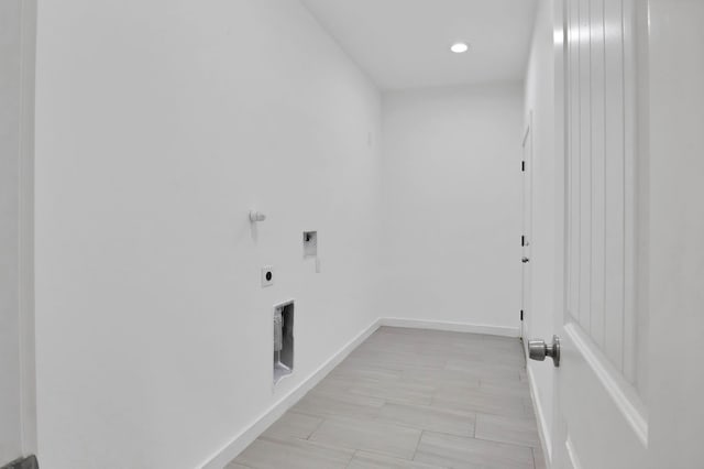 laundry area featuring electric dryer hookup and hookup for a washing machine