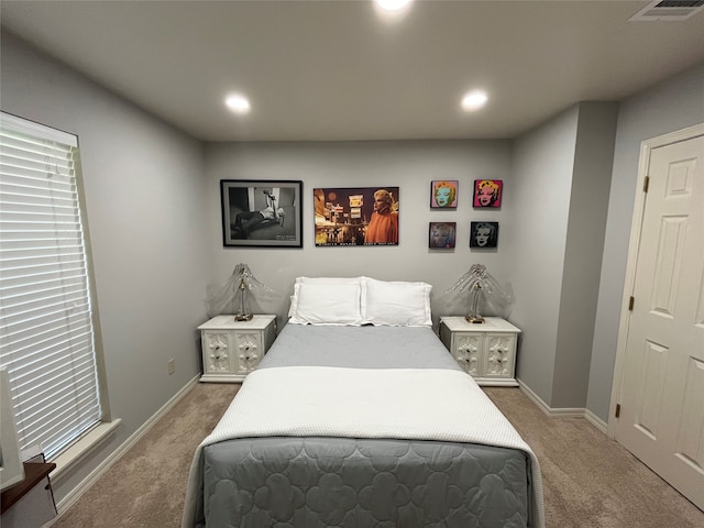 bedroom with carpet