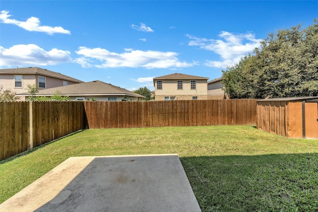 view of yard featuring a patio area