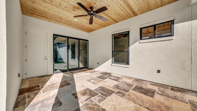 view of patio / terrace featuring ceiling fan