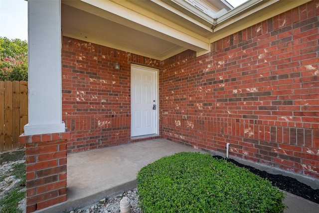 view of doorway to property