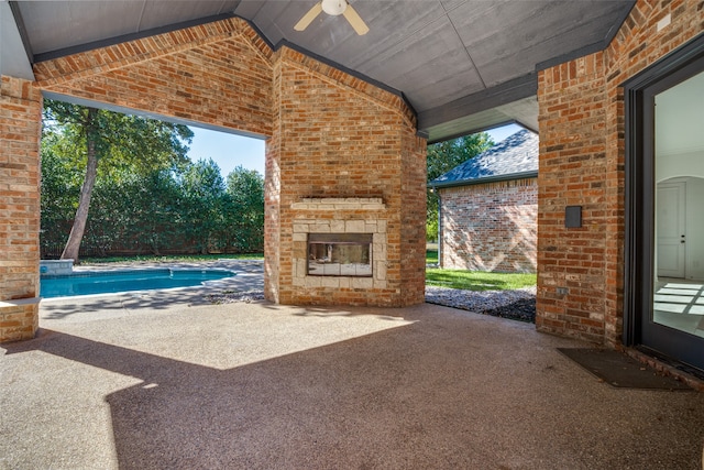 view of patio / terrace with ceiling fan