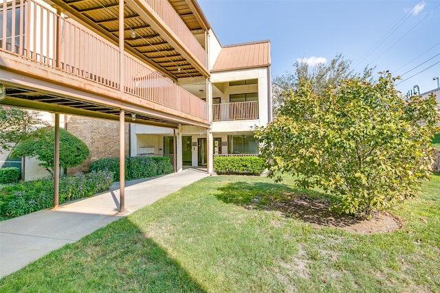 exterior space with a balcony