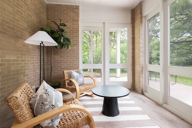 view of sunroom