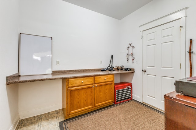 bar featuring built in desk