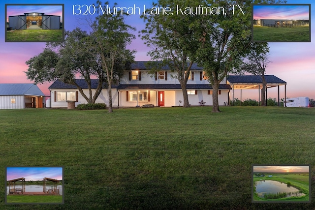 1320 Murrah Ln, Kaufman, TX 75142 - view of front facade with a lawn