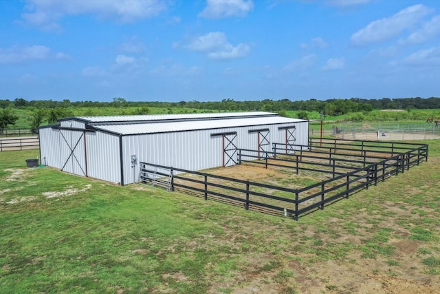1320 Murrah Ln, Kaufman, TX 75142 - horse barn featuring a view of countryside