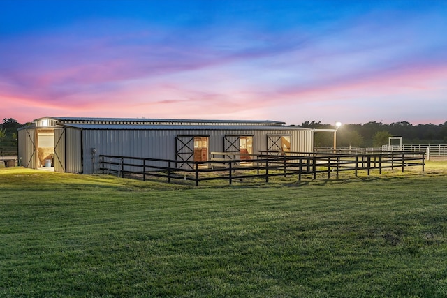 exterior space with an outdoor structure