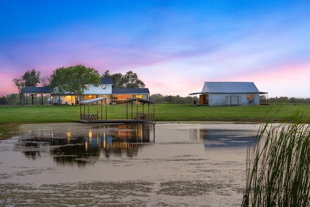 1320 Murrah Ln, Kaufman, TX 75142 - water view featuring a dock