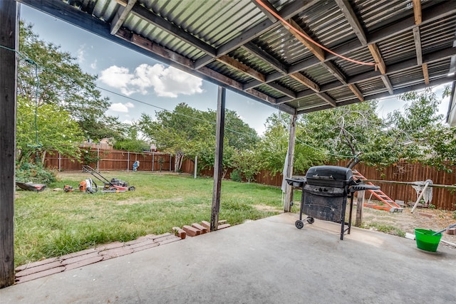 view of patio featuring area for grilling