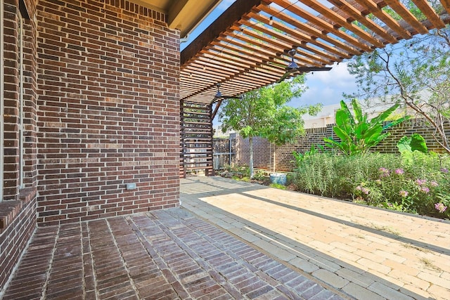 view of patio / terrace with a pergola