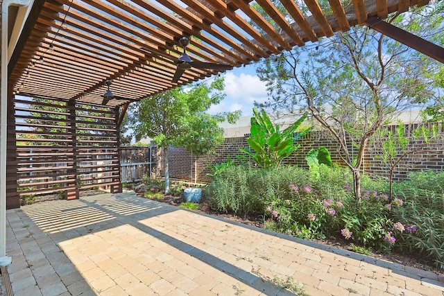 view of patio / terrace with a pergola