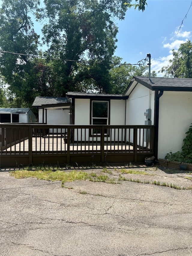 exterior space with a deck