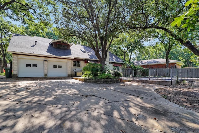 view of front of home featuring a garage