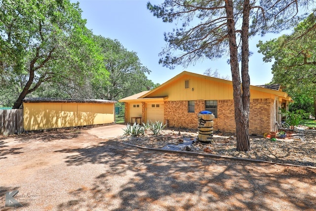 view of front of house featuring a garage