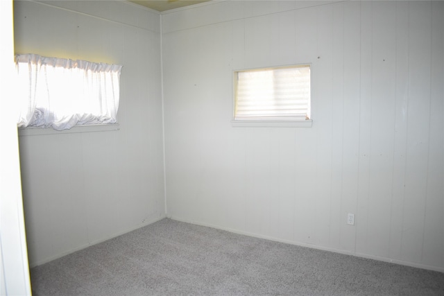 unfurnished room with carpet flooring and plenty of natural light