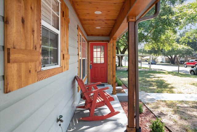 view of patio with covered porch