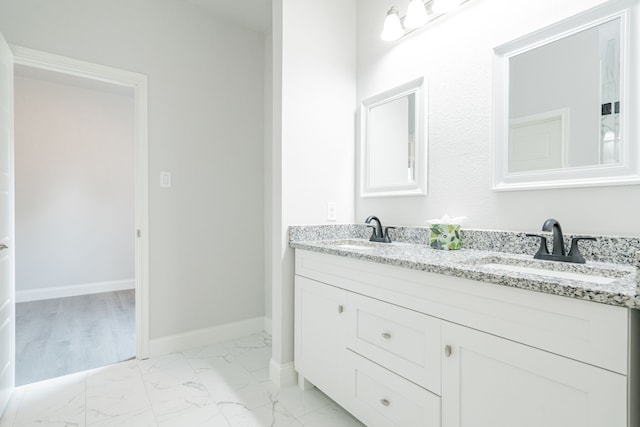 bathroom featuring vanity