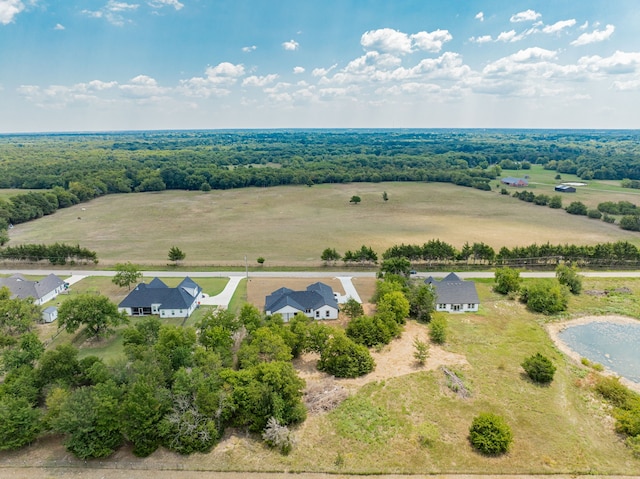 drone / aerial view with a rural view