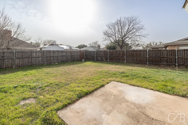 view of yard featuring a patio area